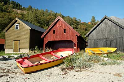 Bootshäuser am Nordfjord